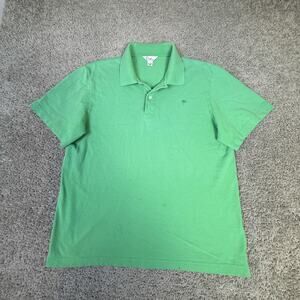 Lilly Pulitzer Polo Shirt Mens L Green 100% Cotton Embroidered Palm Tree